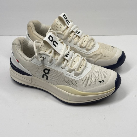 On Shoes - On The Roger Pro Tennis Shoes White Navy Mesh Womens Athletic Size 8.5